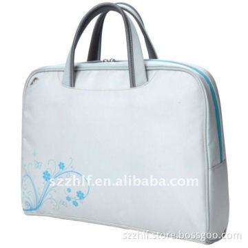 16" white PVC portable laptop bag